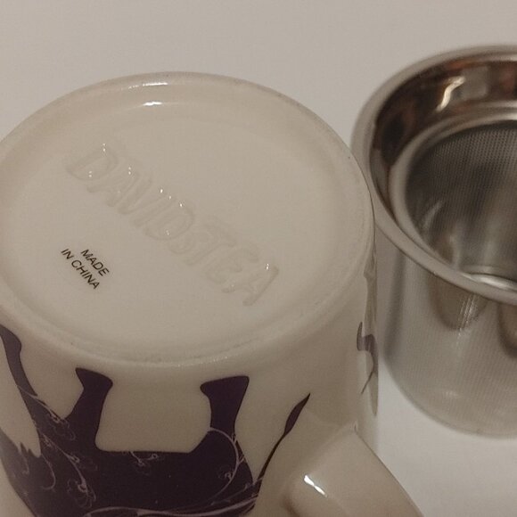 RARE Davids Tea Purple Elephant Troop Mug Perfect MUG BNIP Discontinued Davids T - Picture 9 of 14